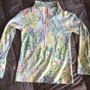 Lilly Pulitzer 1/4 zip Popover- Blue Heaven